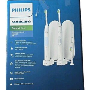 Philips Sonicare Optimal Clean Rechargeable Electric Toothbrush, 2-pack